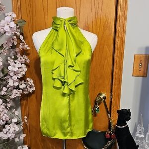 Nordstrom Essentials By Milano Lime/ Citrine Silky Top